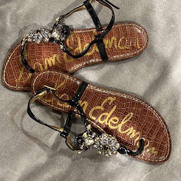 Sam Edelman Black Patent Sandal - Picture 3 of 8